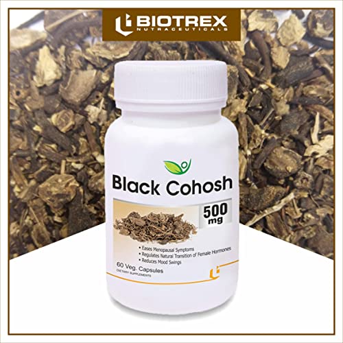 Biotrex Nutraceuticals Black Cohosh 500mg - 60 Veg Capsule, Pack of 2