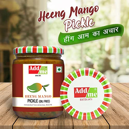 Add me Heeng Aam Achar 500 gm Homemade Hing Pickles 500 g Glass jar