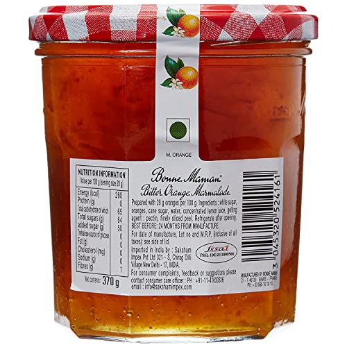 Bonne Maman Bitter Orange Preserve, Marmalade Fruit Jam, 13 oz / 370 g