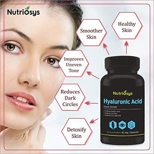 Nutriosys Hyaluronic Acid Double Strength - 90 Veg Capsules (Pack of 1)