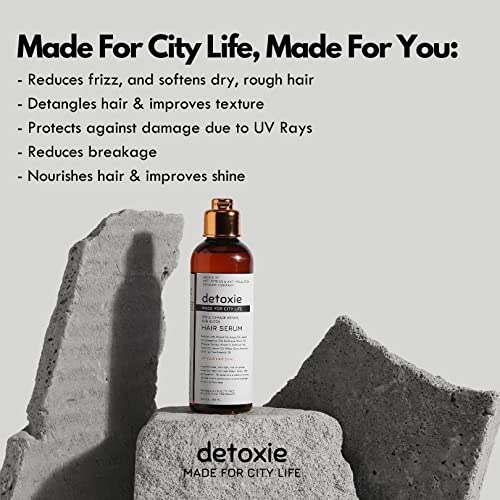 Detoxie Sun-Block Hair Serum |Light & Non-Greasy | For Thicker, Denser, & Healthier Hair | Almond, Ay Oils, Bhringraj Extract |All Hair Types | 100 ml