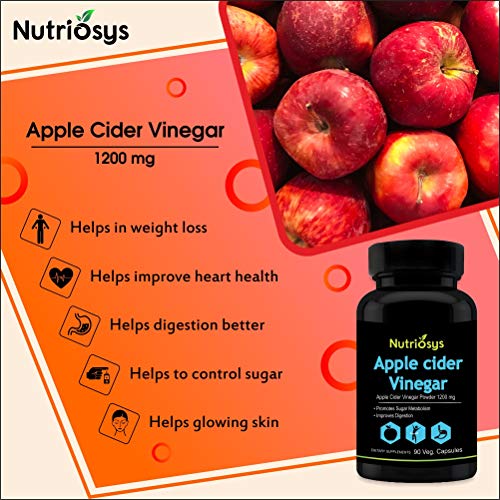 Biotrex Nutraceuticals Nutriosys Apple Cider Vinegar, 1200 mg (90 Veg Capsules) - Pack of 2