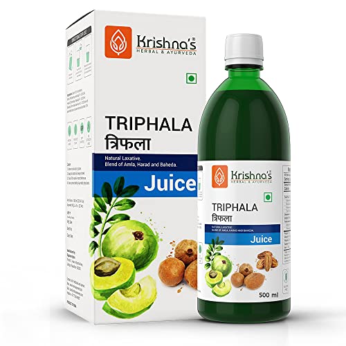 Krishna's Triphala Juice - 1000 ml | Natural Laxative | Enriched with Amla, Harad, Baheda | Improves Digestion