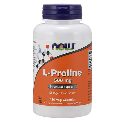 Now Foods, L-Proline, 500 mg, 120 Vcaps