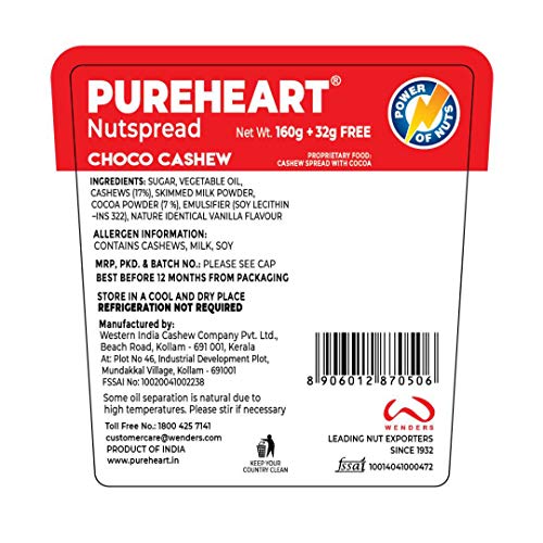 Pureheart Nutspread Choco Cashew , 192 Grams