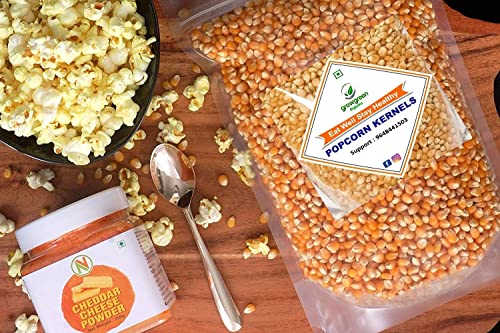 Grow Green Organic Popcorn Seed and Popcorn Kernel | Big Size Unpopped Popcorn | Pack of 500gm