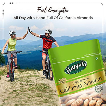 Happilo 100% Natural Premium California Almonds 200g (Pack of 2) | Premium Badam Giri | High in Fiber & Boost Immunity | Real Nuts | Gluten Free