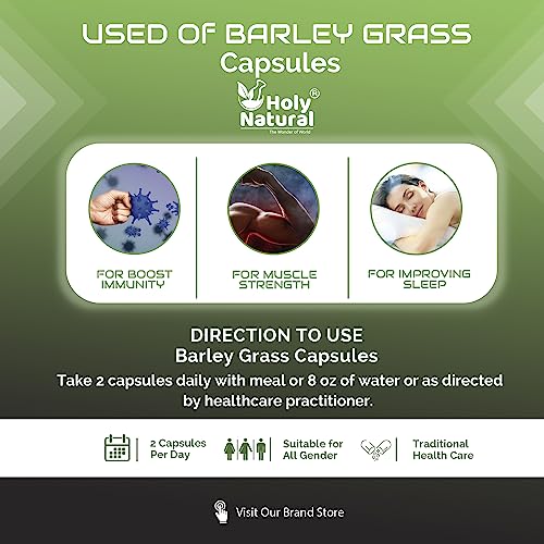 Holy Natural Barley Grass Capsule 120 Veggie Caps