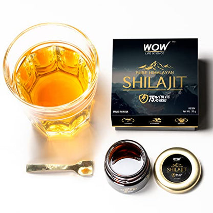 WOW Life Science Pure Himalayan Shilajit/Shilajeet Resin - 20g