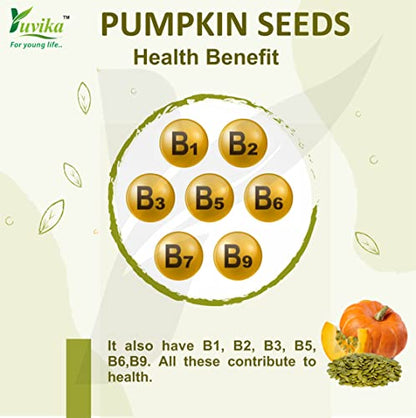 YUVIKA Pumpkin Seeds - Magaz Sitaphal (Imported Seeds) (400 Grams)