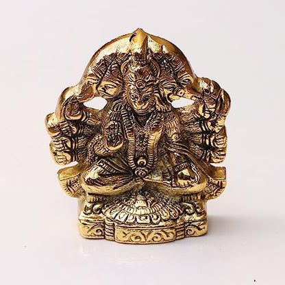 KridayKraft Metal Hanuman ji Statue Showpiece Figurines- Standard, Gold