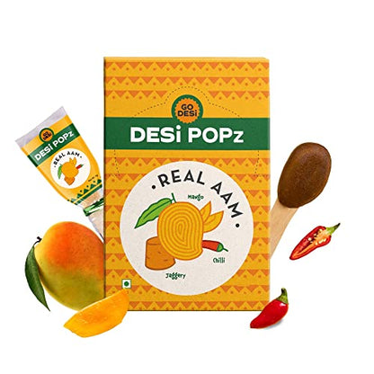 GO DESi Popz Real Aam (40 Pieces) | Aam Candy | Fruit Snacks