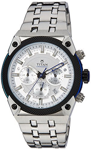 Titan Octane AW Analog White Dial Men's Watch-90030KM02ME / 90030KM02ME