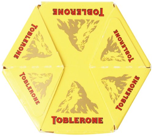 Toblerone Chocolates 6X100 Grms Swiss Milk Chocolate With Honey & Almond Nougat