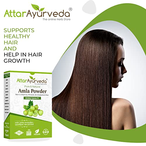 Attar Ayurveda Pure Amla Powder For Hair Growth | 100% Natural, No Preservatives (250 Gram)