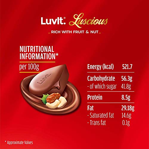 LuvIt Luscious Delectable Chocolate Bar Combo Pack, 420g (Pack of 9)