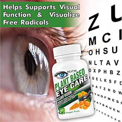 HXN Eye Care Supplement With Zeaxanthin, Lutein Supplements To Help Reducing Blue Light Screen FatigAnd Supports Healthy Vision - 120 Tablets (Pack 2)