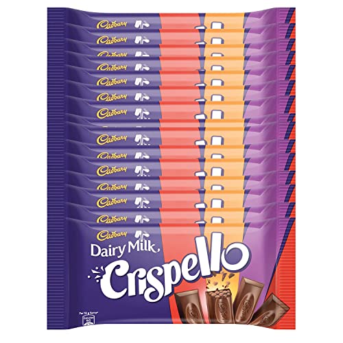Cadbury Dairy Milk Crispello Chocolate Bar, 35g - Pack of 15