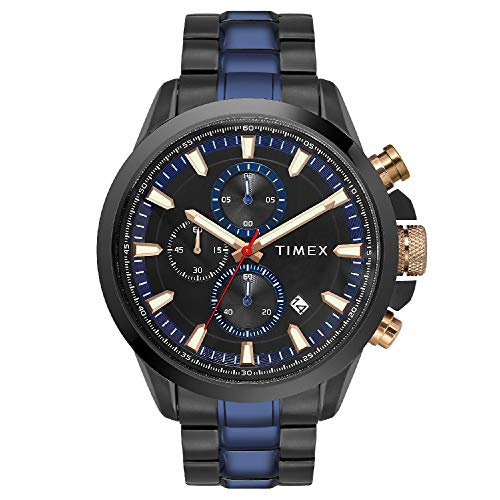 TIMEX E-Class Surgical Steel Charge Chronograph Analog Black Dial Men's Watch-TWEG19303