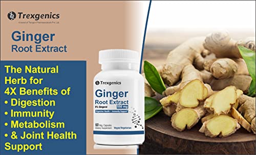 Trexgenics GINGER (Bioactive 5% Gingerol) 550 mg Standardized (60 Vcaps)