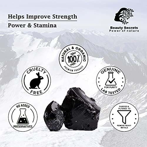 Beauty Secrets Pure Himalayan Ayurvedic Shudh Raw Shilajit Resin | Boosts Strength, Immunity, Focus | Purified and Filtered 20 Gms