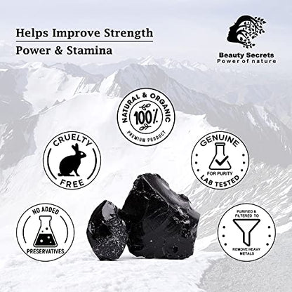 Beauty Secrets Pure Himalayan Ayurvedic Shudh Raw Shilajit Resin | Boosts Strength, Immunity, Focus | Purified and Filtered 20 Gms