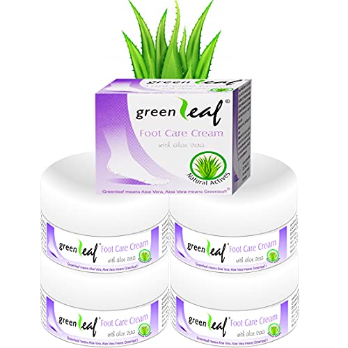 Green Leaf Foot Care Cream For Dry, Chapped & Cracked Skin, 50g, Pack of 4