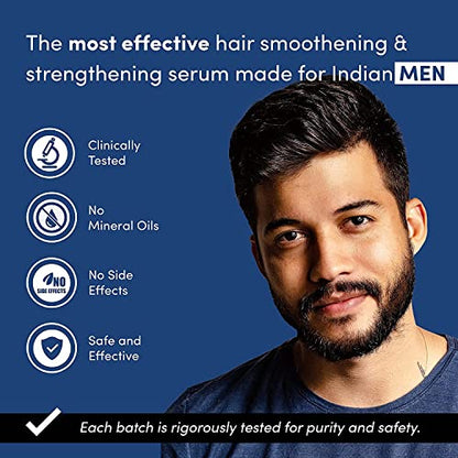 Man Matters Hair Serum for Men With Jojoba and Argan oil | For Silkier, Shinier, Smoother & Frizz Fr Shine & Smoothness | Non Sticky Hair Serum | 90ml