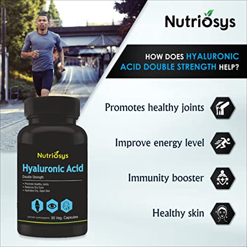 Nutriosys Hyaluronic Acid Double Strength - 90 Veg Capsules (Pack of 1)