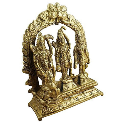 CRAFTHUT Brass Idol Ram Darbar Murti for Home Decor Lord Ram Darbar with Sita Laxman Hanuman Idol Statue