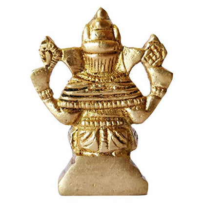 GURU JEE™ Brass Murti Ganesha Gajanana Statue Idol for Gift Pooja Mandir Temple Home Decor