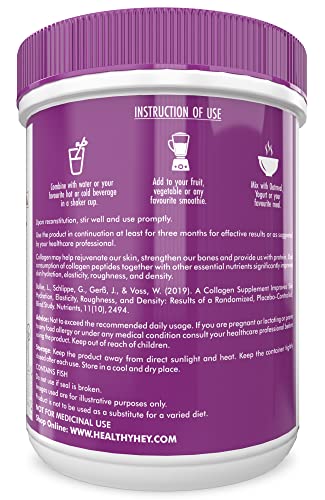 HealthyHey Nutrition Fish Collagen Powder 200g with Hyaluronic Acid (Unflavoured, 200g)