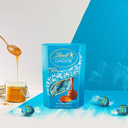 Lindt Lindor Milk Chocolate Salted Caramel Chocolate Gift Box, 200 g