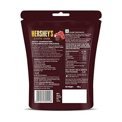 Hershey's Exotic Dark Chocolate Pomegranate, 100g (Pack of 3)