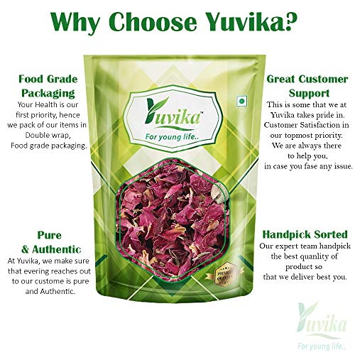 YUVIKA Gulab Patti - Rosa Gallica - Dry Rose Petal (100 Grams)