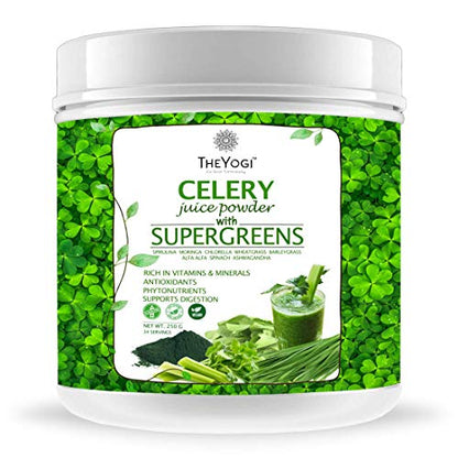 The Yogi Celery Juice Powder with Supergreens and Daily Superfoods -250 gm