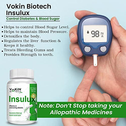 Vokin Biotech Herbal Insulux, 750mg (60 Capsules)