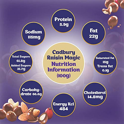 Cadbury Rich Dry Fruit Collection Chocolates Gift Pack, 177g