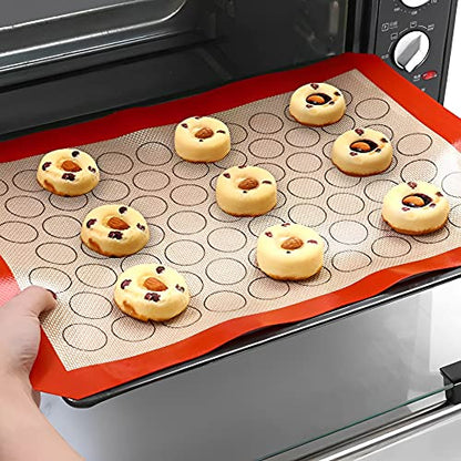 SYGA 1 Pieces Reusable Silicone Non-Stick Cookies Baking Mats for Moulds and Rolls, for Making Bread, Cakes, Macaroni, Buns and Loaves(Beige)