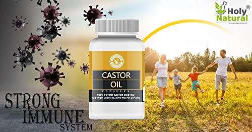 Holy Natural Castor oil Capsules - 60 Softgel Capsule