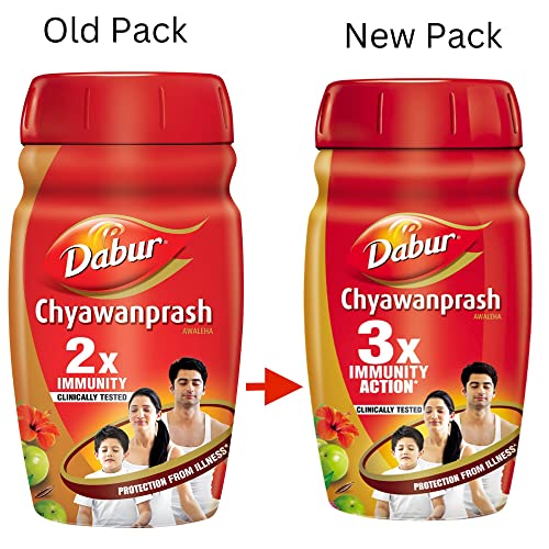 Dabur Chyawanprash - 250g | 3X Immunity Action | With 40+ Ayurvedic Herbs | Helps Build Strength and Stamina | Builds Overall Health