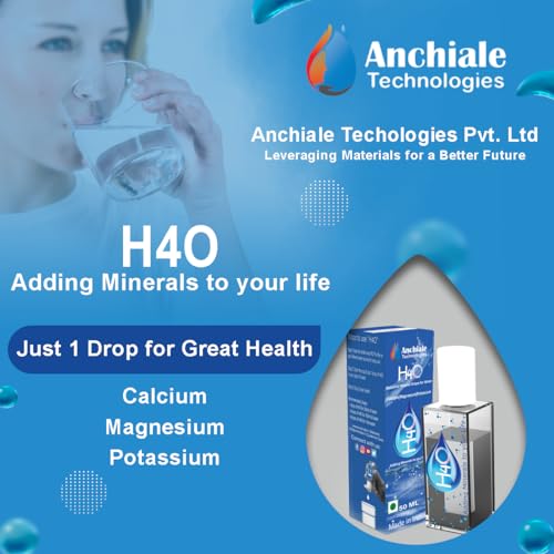 H4O: (Pack of 4) TDS enhancing mineral drops for RO water. Essential Minerals for 1000 glasses of water