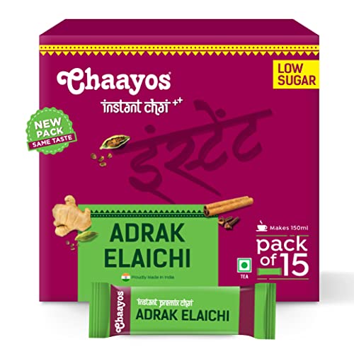 Chaayos Instant Adrak Elaichi Premix - 15 Sachets, 180g