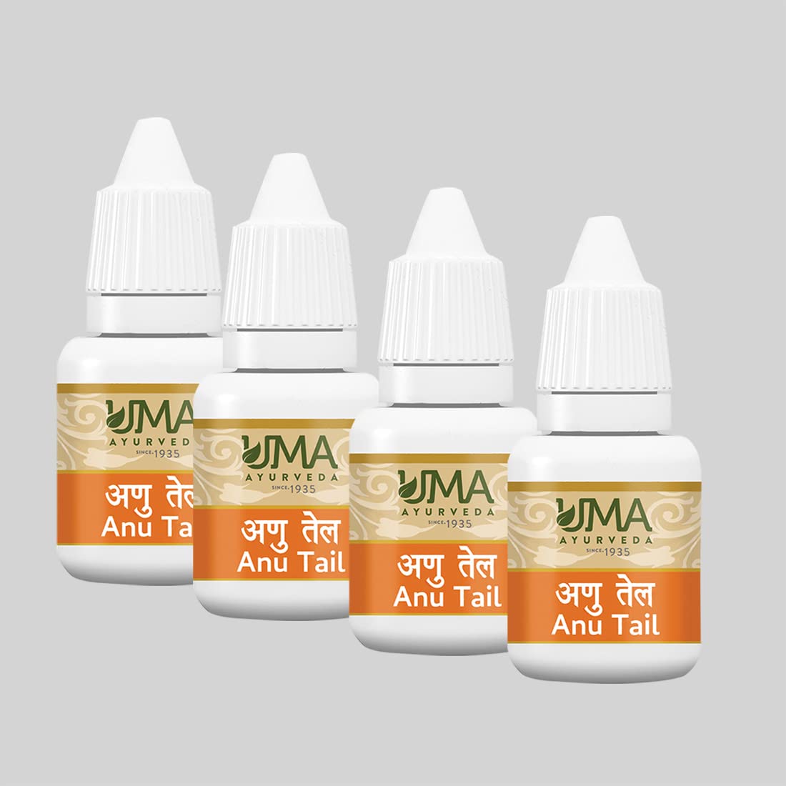 Uma Ayurveda Anu Tail 40ml (Pack of 4) | Nasal Oil for Unblocks Nasal | Anu Tail 100% Organic Natural Pure Drop