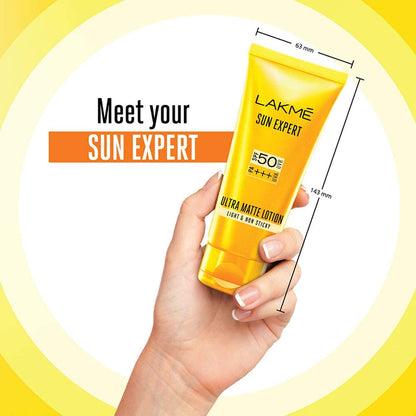 Lakme Sun Expert SPF 50 PA+++ Ultra Matte Lotion, 100 ml