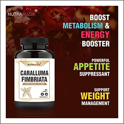 Nutramagik Caralluma Fimbriata Extract Best Natural Plant Root Appetite Suppressant - 60 capsules