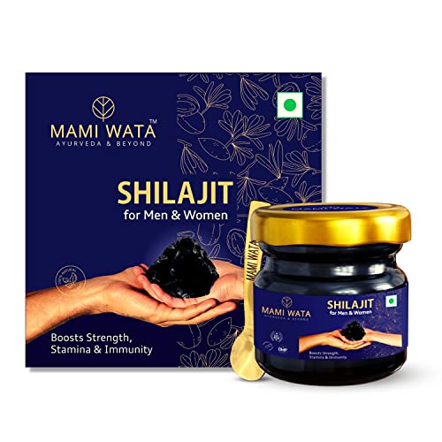 MAMI WATA Himalayn Shilajit Resin 20g - NABL Lab Tested, Pure & Authentic Shilajeet - Strength, Stamina and Performance