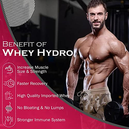 Nakpro HYDRO Whey Protein Hydrolyzed | 25.4g Protein, 5.8g BCAA | 1Kg Mango Flavour (30 Servings)