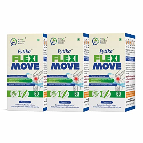 Fytika Flexi Move Tablets | Support Your Bone, Joint, and Cartilage Health | For Men & Women (Pack Of 3) - 180 Tablets