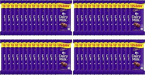Cadbury Dairy Milk Chocolate Bar, 13.2g (Pack of 42)